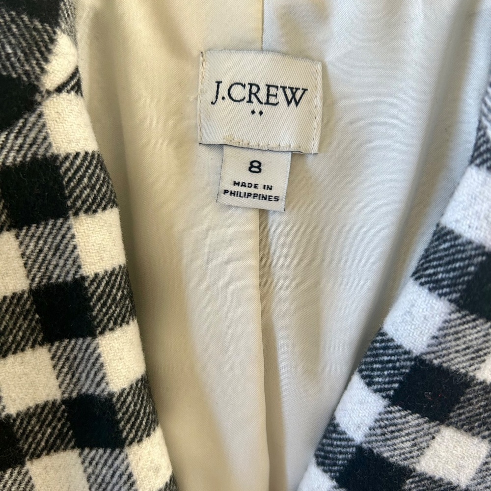 J. Crew Black and White Checkered Blazer - Picture 3 of 3